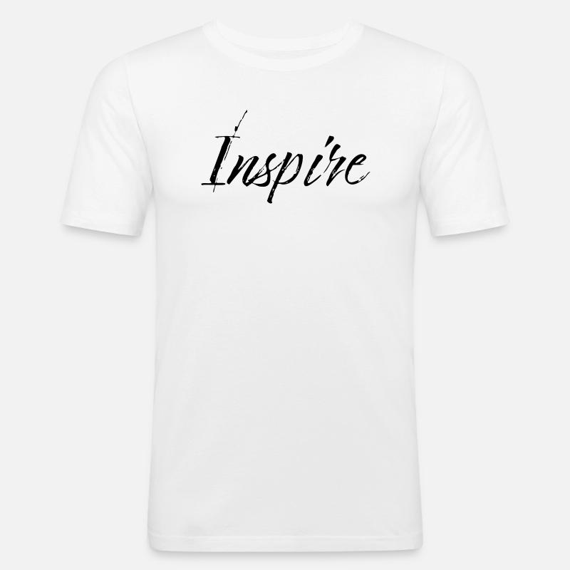 inspire - Männer Slim Fit T-Shirt - Weiß