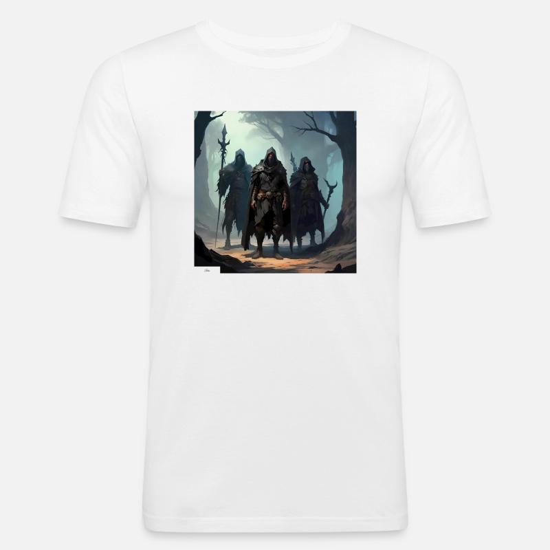 Freunde der antiken Fantasy - Männer Slim Fit T-Shirt - Weiß