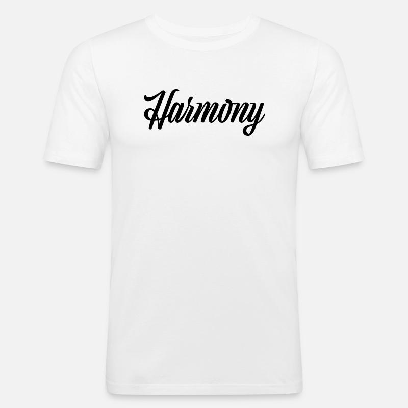 harmony - Männer Slim Fit T-Shirt - Weiß