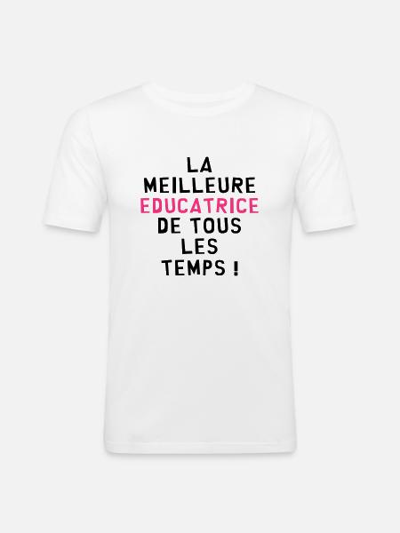 Education / Educateur / Educatrice / Ecole / Prof - T-shirt près du corps Homme - blanc
