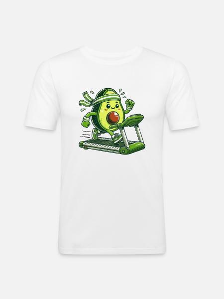 A sporty avocado - Men's Slim Fit T-Shirt - white