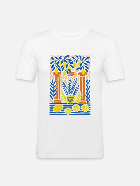 De Francfort à XXXX - T-shirt près du corps Homme - blanc