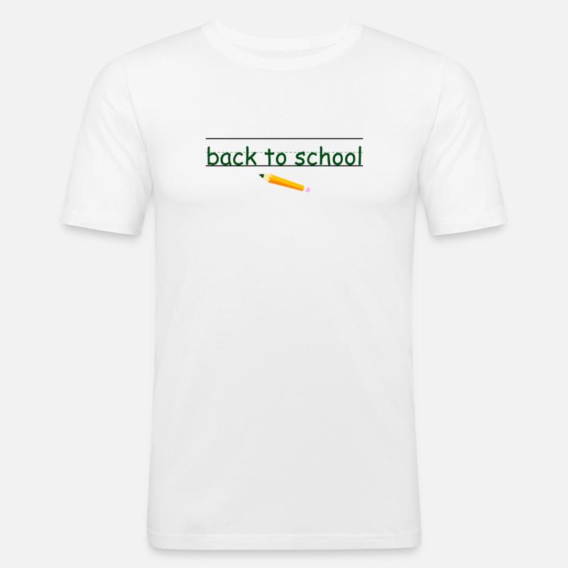 Schule - Männer Slim Fit T-Shirt - Weiß