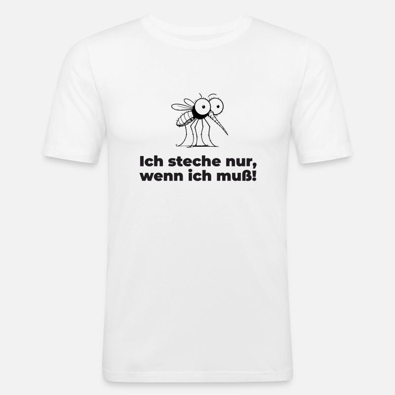 Stechmücke - Männer Slim Fit T-Shirt - Weiß