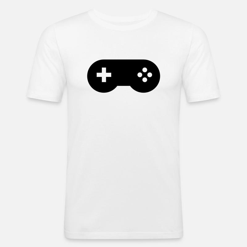 Controller 2 - Männer Slim Fit T-Shirt - Weiß