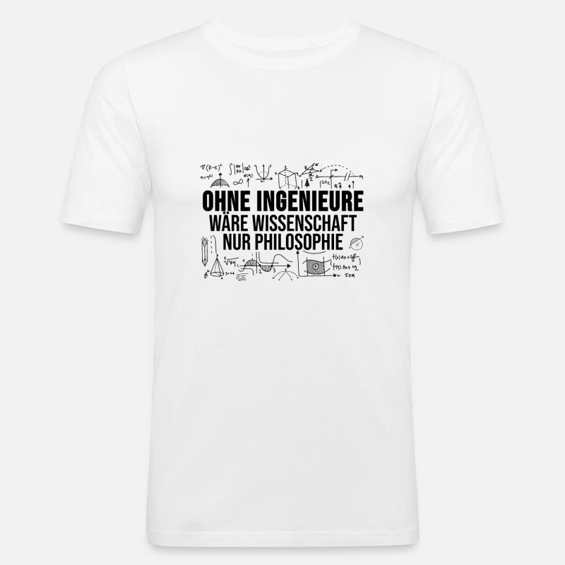Engineer TShirt technician engineering gift - Men's Slim Fit T-Shirt - white