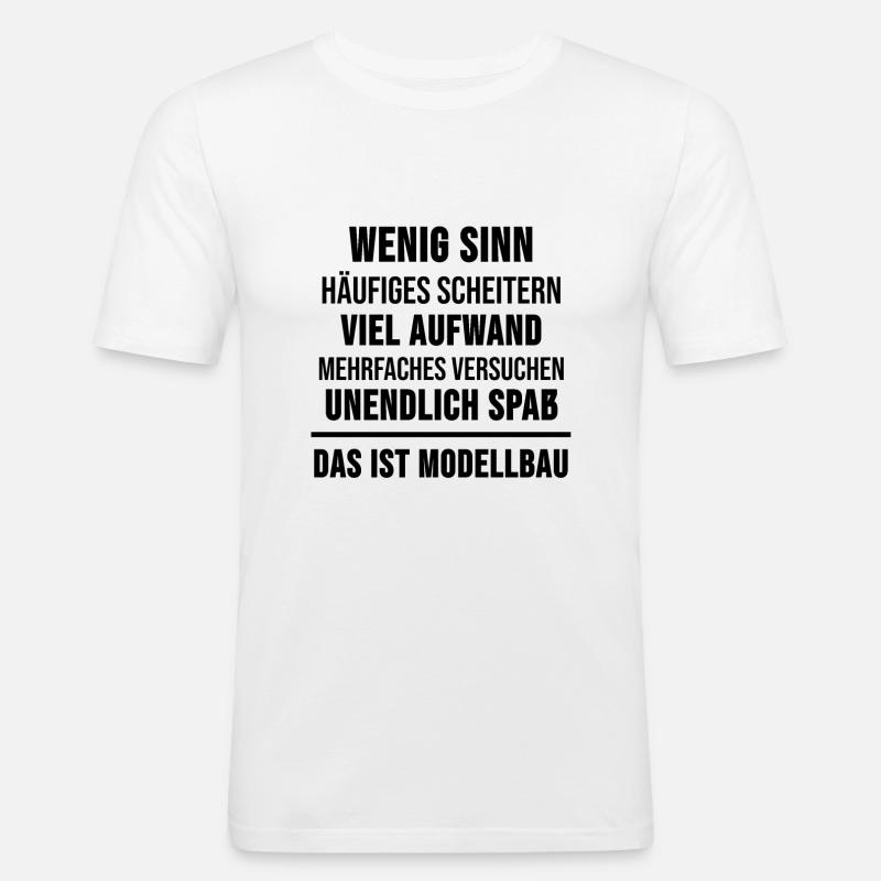 Modellbau Modellbauer Lustiges Geschenk - Männer Slim Fit T-Shirt - Weiß