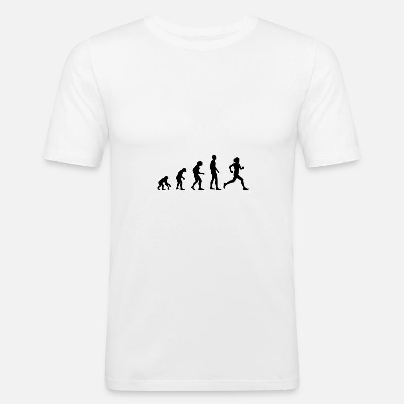 Evolution Jogging Runner - Men's Slim Fit T-Shirt - white