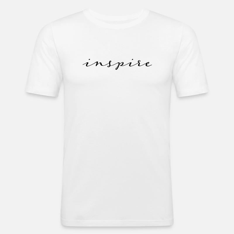 inspire - Männer Slim Fit T-Shirt - Weiß