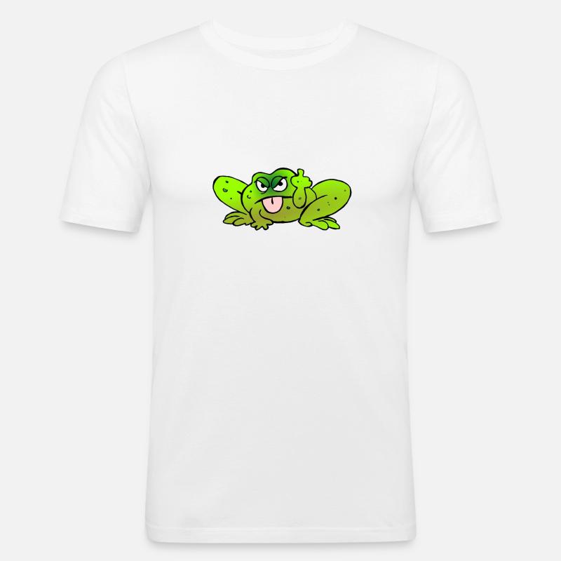 Toad pulls the tongue - Men's Slim Fit T-Shirt - white