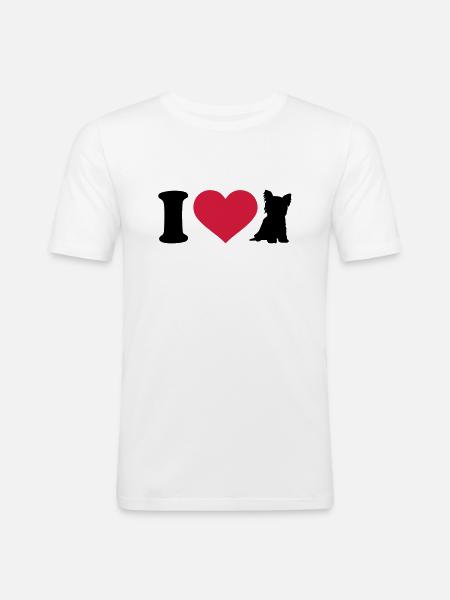 Yorkshire - Männer Slim Fit T-Shirt - Weiß