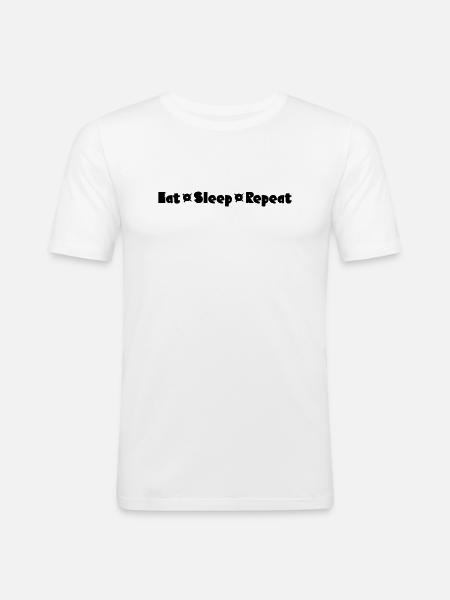 Eat Sleep Repeat - Men's Slim Fit T-Shirt - white