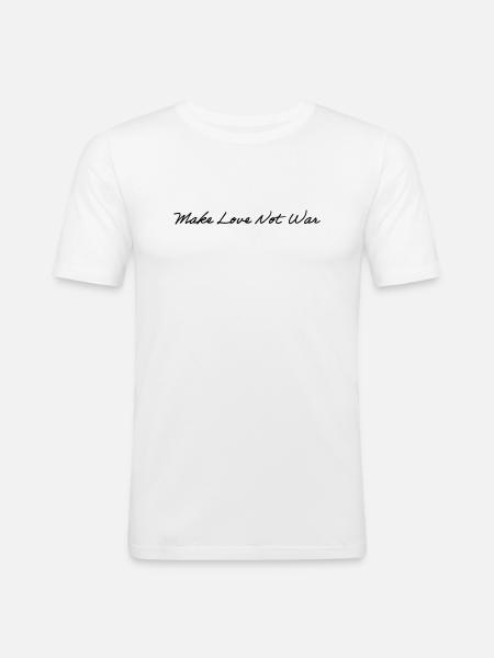 Make Love Not War - Men's Slim Fit T-Shirt - white