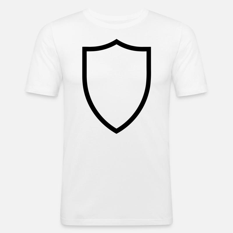 Schild - Männer Slim Fit T-Shirt - Weiß