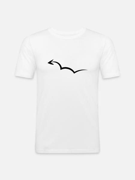 Bouncing Arrow - Men's Slim Fit T-Shirt - white
