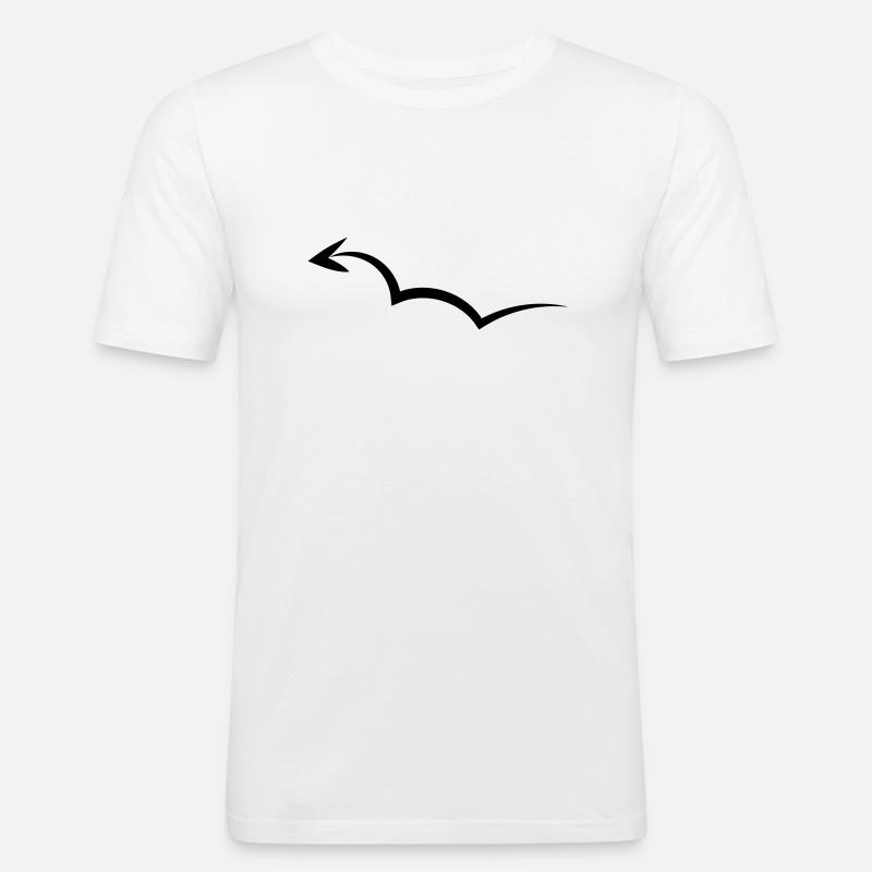 Hüpfender Pfeil - Männer Slim Fit T-Shirt - Weiß