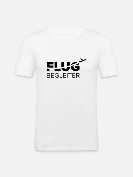 Flugbegleiter - Männer Slim Fit T-Shirt - Weiß