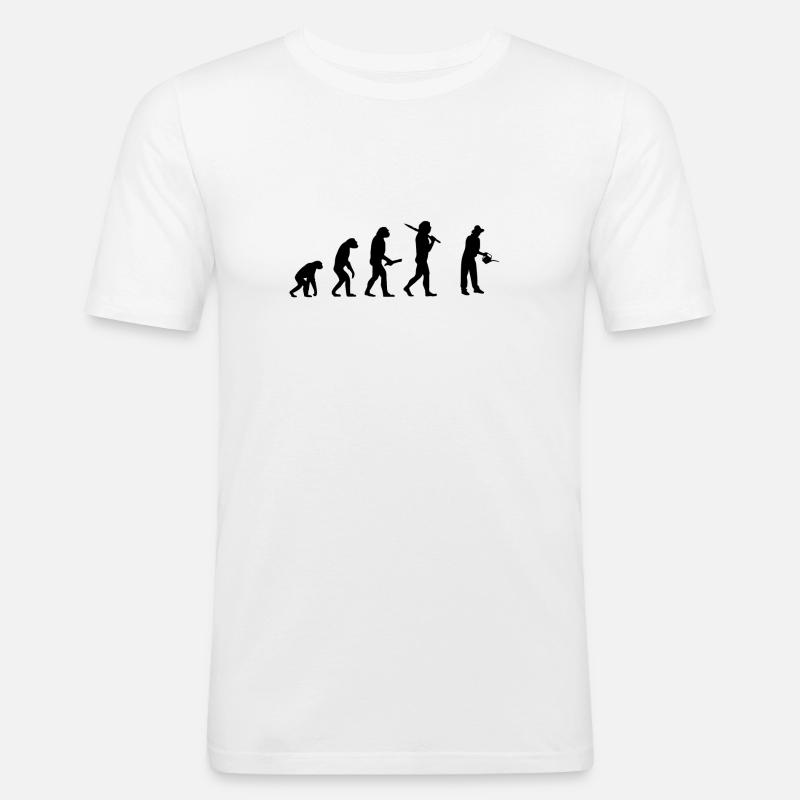 gaertner evolution progress development - Men's Slim Fit T-Shirt - white