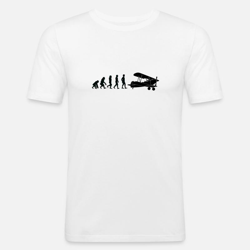 Evolution Pilot - Men's Slim Fit T-Shirt - white