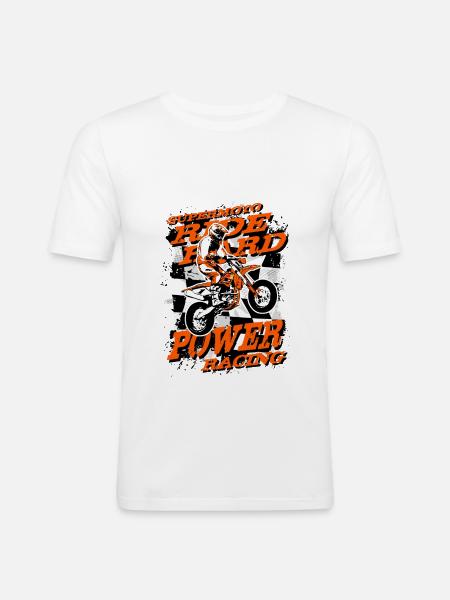 Supermoto Racing - Supermotard - Men's Slim Fit T-Shirt - white
