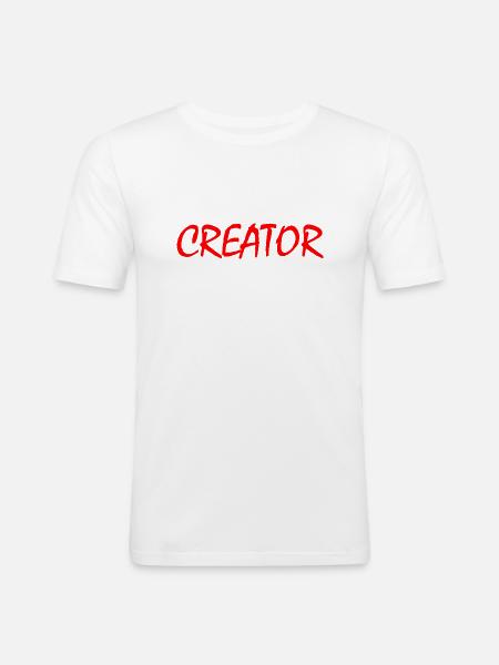Creator - Men's Slim Fit T-Shirt - white