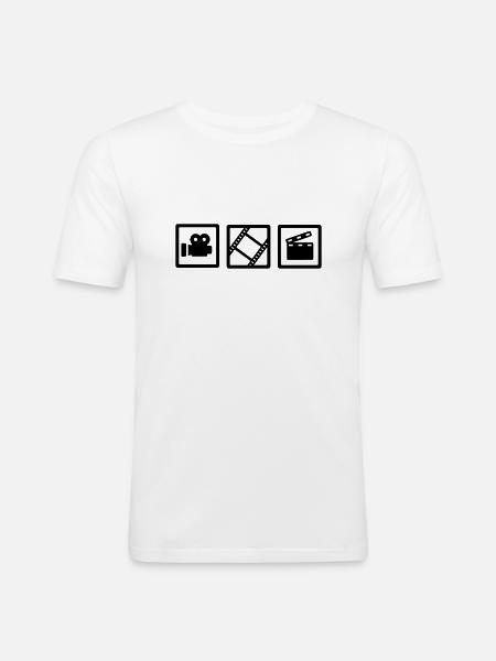 Film - Männer Slim Fit T-Shirt - Weiß