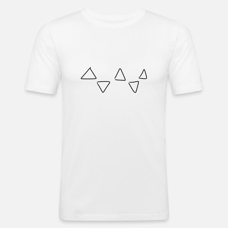 Triangular pattern - Men's Slim Fit T-Shirt - white