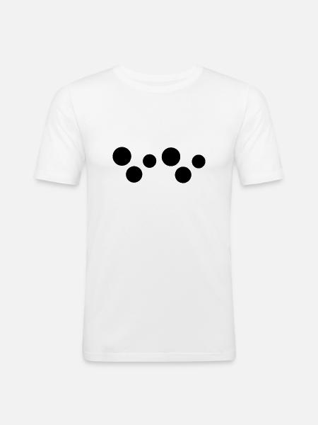 Six Circles Circle Shape - Men's Slim Fit T-Shirt - white