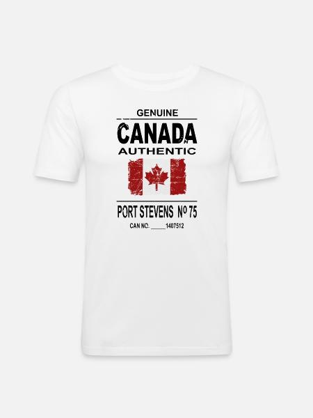 Kanada - Maple Leaf - Canada - Men's Slim Fit T-Shirt - white