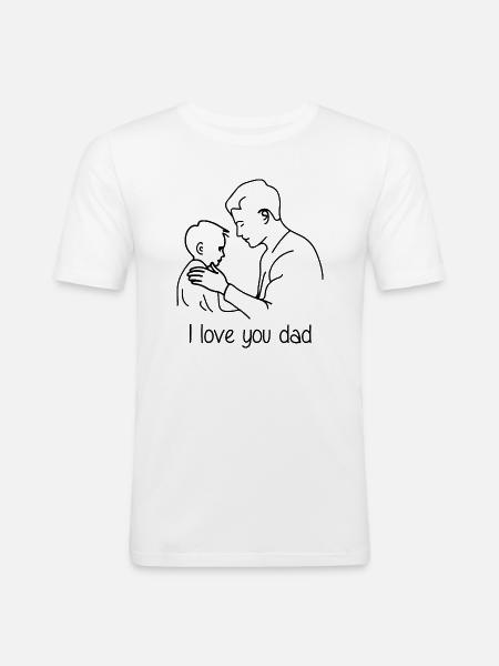 I love you dad - Men's Slim Fit T-Shirt - white