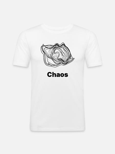 chaos - Männer Slim Fit T-Shirt - Weiß