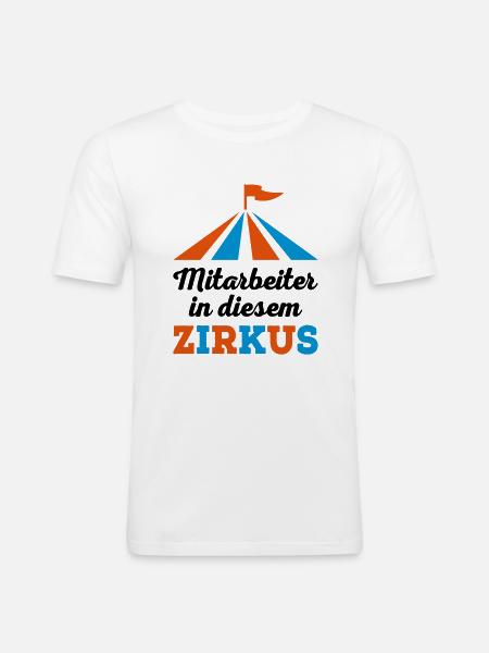 Mitarbeiter - Männer Slim Fit T-Shirt - Weiß