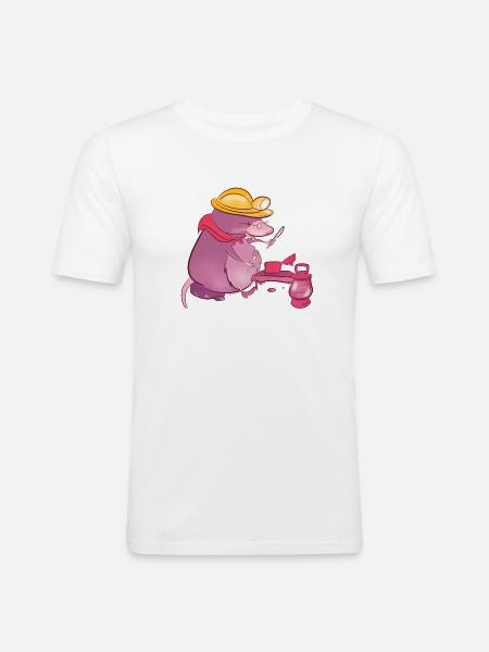 mole - Men's Slim Fit T-Shirt - white