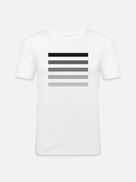 Stripes in shades of gray - Men's Slim Fit T-Shirt - white