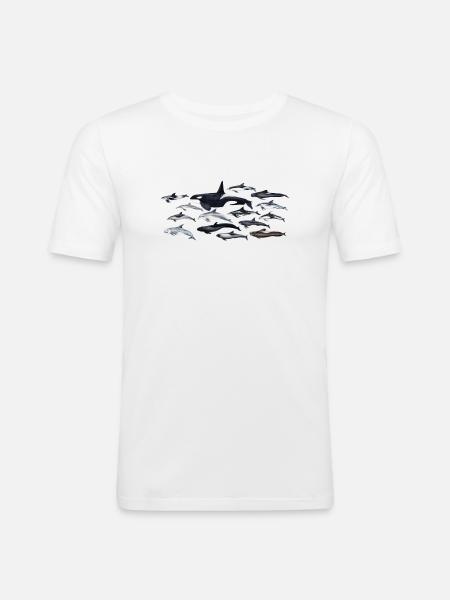 Dolphins - Dolphins - Dauphins - Delphinidae - Men's Slim Fit T-Shirt - white