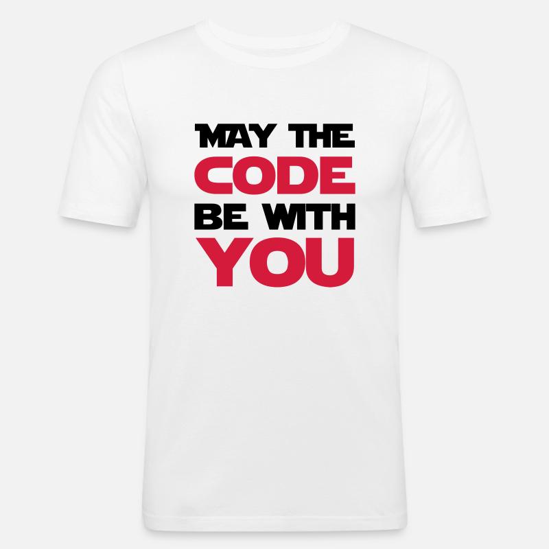 Computer / Developer / Geek / Code / Funny - Men's Slim Fit T-Shirt - white