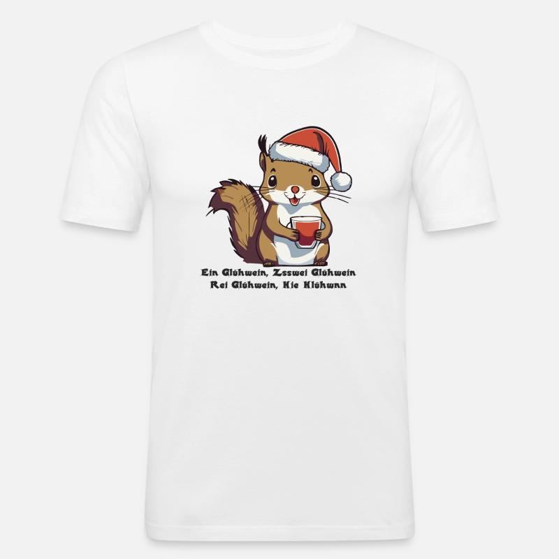 Glühhörnchen 2 - Männer Slim Fit T-Shirt - Weiß
