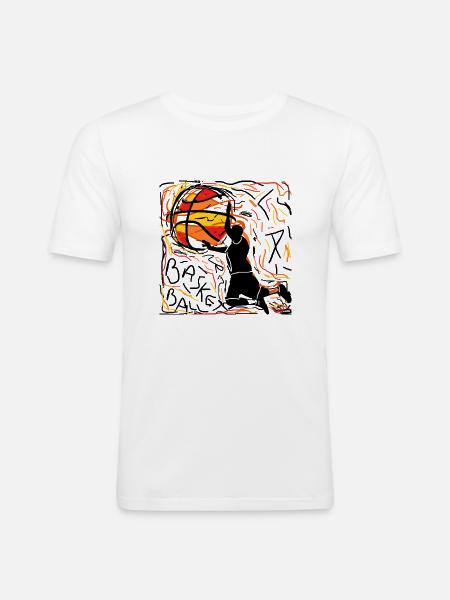 basketball losangeles - Men's Slim Fit T-Shirt - white