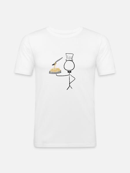 cook cook - Men's Slim Fit T-Shirt - white