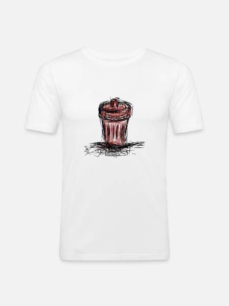 Garbage bucket - Men's Slim Fit T-Shirt - white