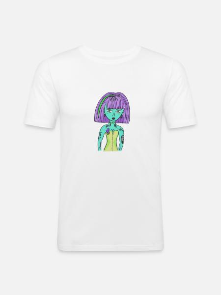 Mrs. Girl - Men's Slim Fit T-Shirt - white