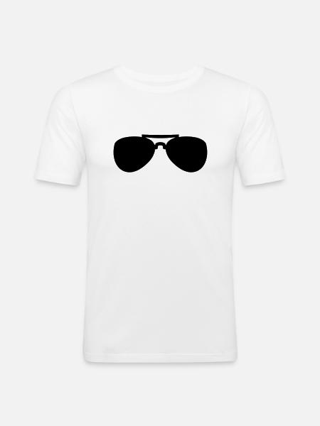 Sunglasses - Men's Slim Fit T-Shirt - white