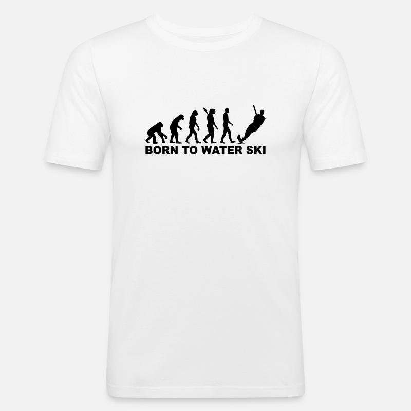 Evolution Water ski - Men's Slim Fit T-Shirt - white