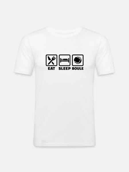 Boule - Männer Slim Fit T-Shirt - Weiß