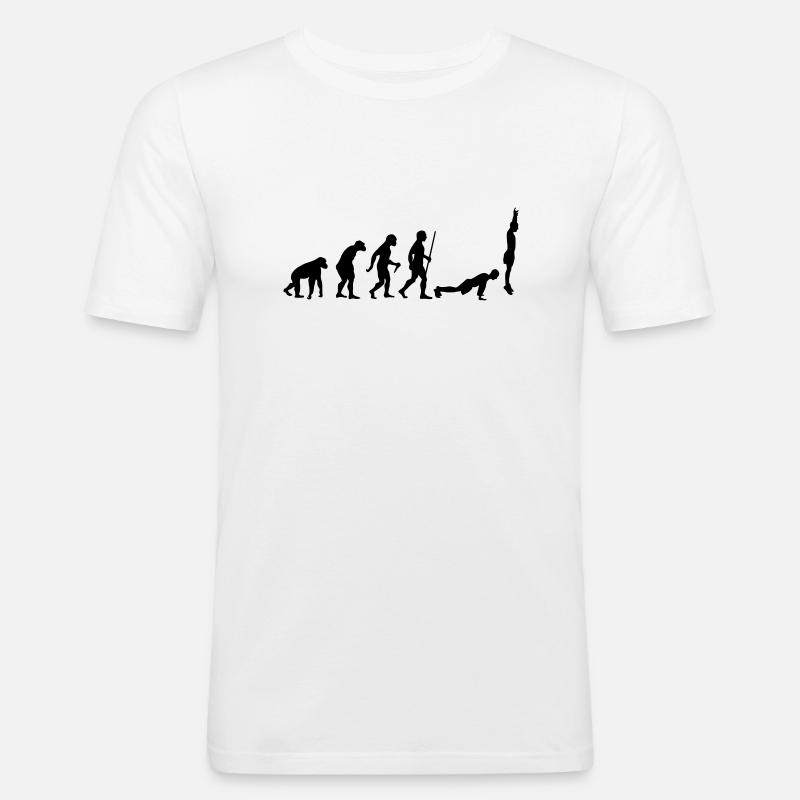 Evolution Burpee - Men's Slim Fit T-Shirt - white