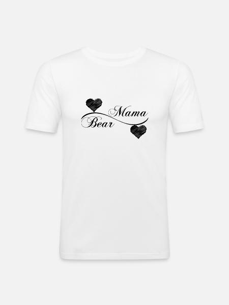 Mama Bear - Männer Slim Fit T-Shirt - Weiß