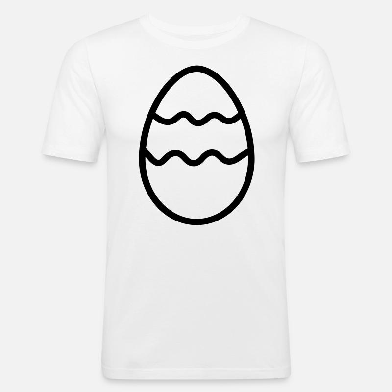 Osterei - Männer Slim Fit T-Shirt - Weiß