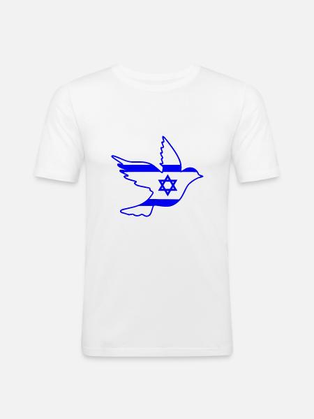 Israel - Männer Slim Fit T-Shirt - Weiß
