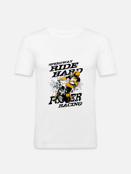 Speedway Racing - Men's Slim Fit T-Shirt - white