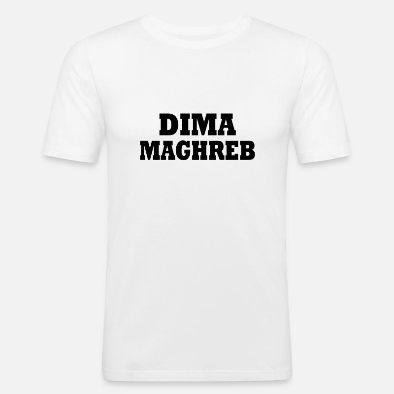 Dima maghreb - Maglietta aderente da uomo - bianco